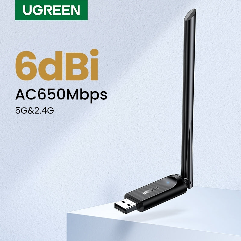 UGREEN 90339 AC650 High-Gain Dual Band Wireless USB Adapter - TOGA Multiverse