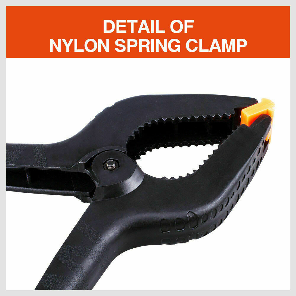 4Pc 9'' Strong Spring Clamps Heavy Duty Nylon Clip Quick Grip Black Large Size - TOGA Multiverse