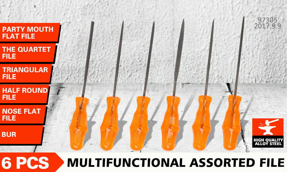 6Pc Mini Needle File Set Alloy Strength Steel For Wood Working Carving Craft - TOGA Multiverse