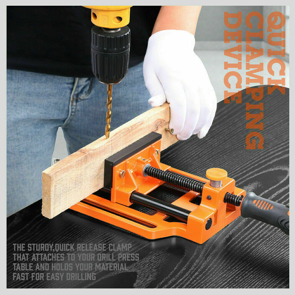 90mm Drill Press Bench Vice Quick Release Clamp Jaw Soft Grip Hand Pads Woodwork - TOGA Multiverse