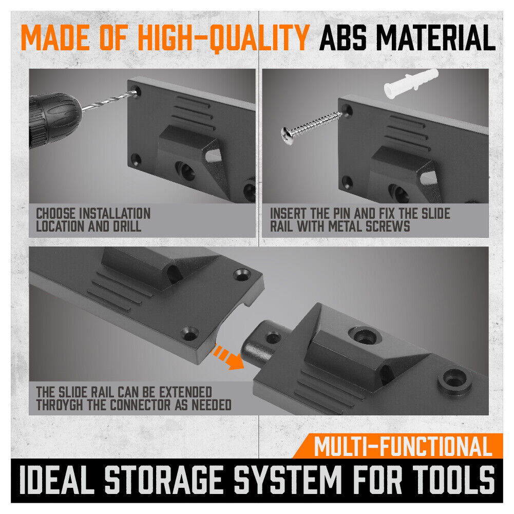 64" Wall Mount Tool Hanger Garden Storage Organizer Mop Broom Holder Hook Pegs - TOGA Multiverse