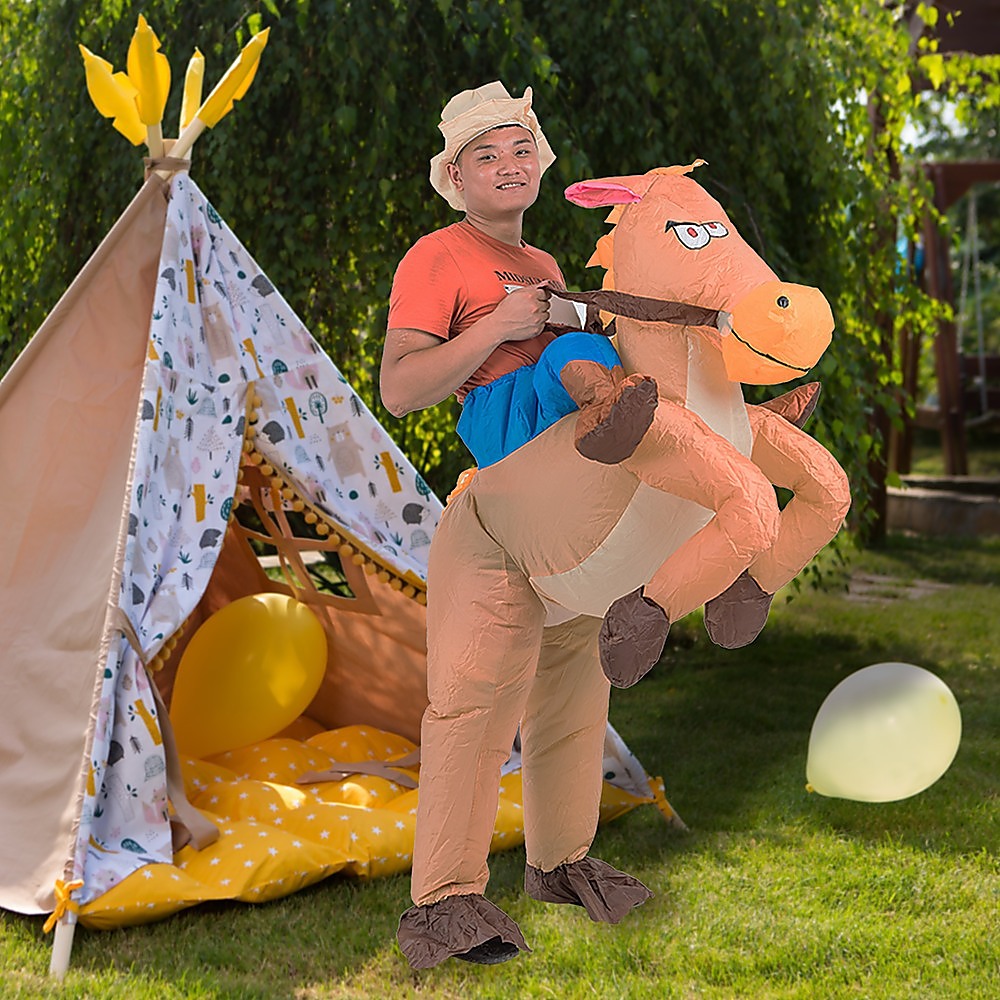 COWBOY Fancy Dress Inflatable Suit -Fan Operated Costume - TOGA Multiverse