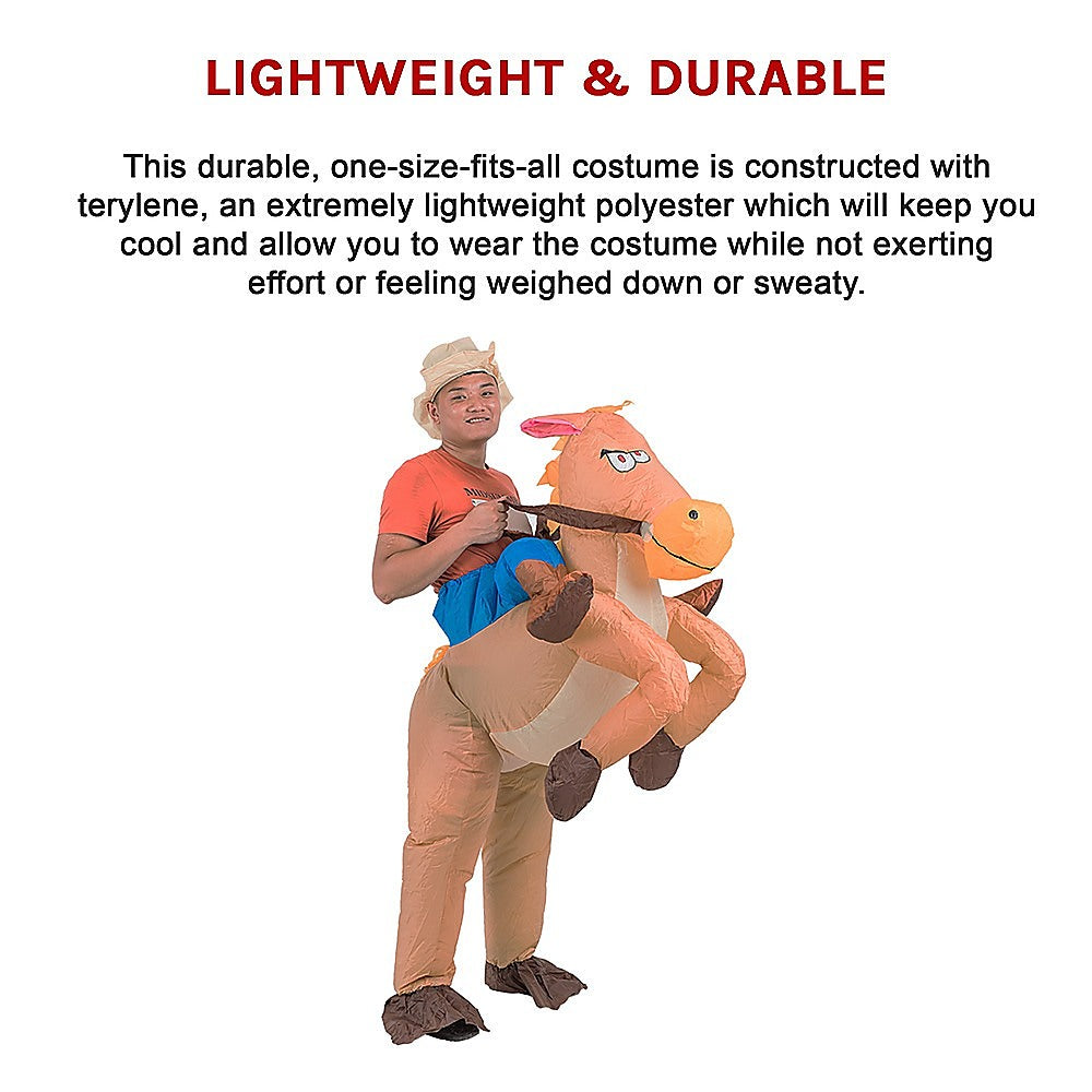 COWBOY Fancy Dress Inflatable Suit -Fan Operated Costume - TOGA Multiverse