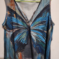 Women's Tanks Camis T-Shirt Fashion Slim V Neck Cropped Printed T-Shirt Tank Top Summer Top size 18-20 - TOGA Multiverse