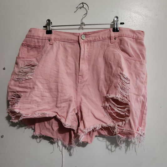 Shein Curve 2XL (20) plus pink distressed cut off shorts - TOGA Multiverse