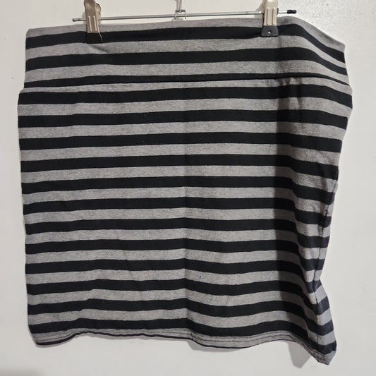 Cotton on black and grey striped XL mini skirt - TOGA Multiverse