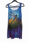 Shien Colourful Dragonfly Sleeveless Dress size 0XL (16)