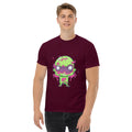 Mens green cartoon zombie clasic tee - TOGA Multiverse