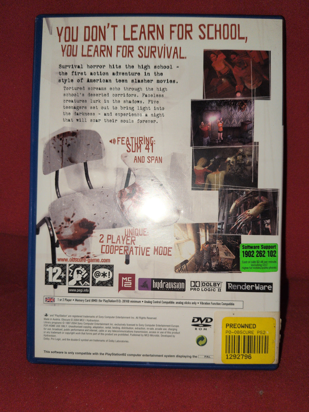 Obscure PS2 PlayStation 2 - TOGA Multiverse