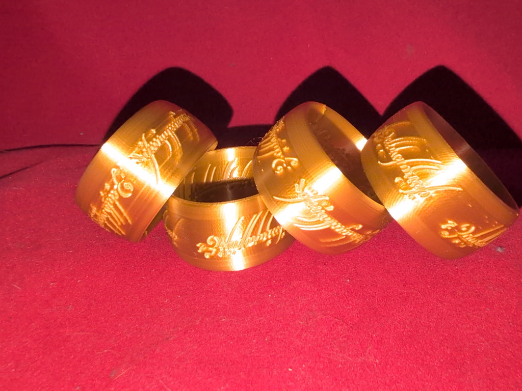 Lord of the rings the one ring napkin ring set of 4 - TOGA Multiverse