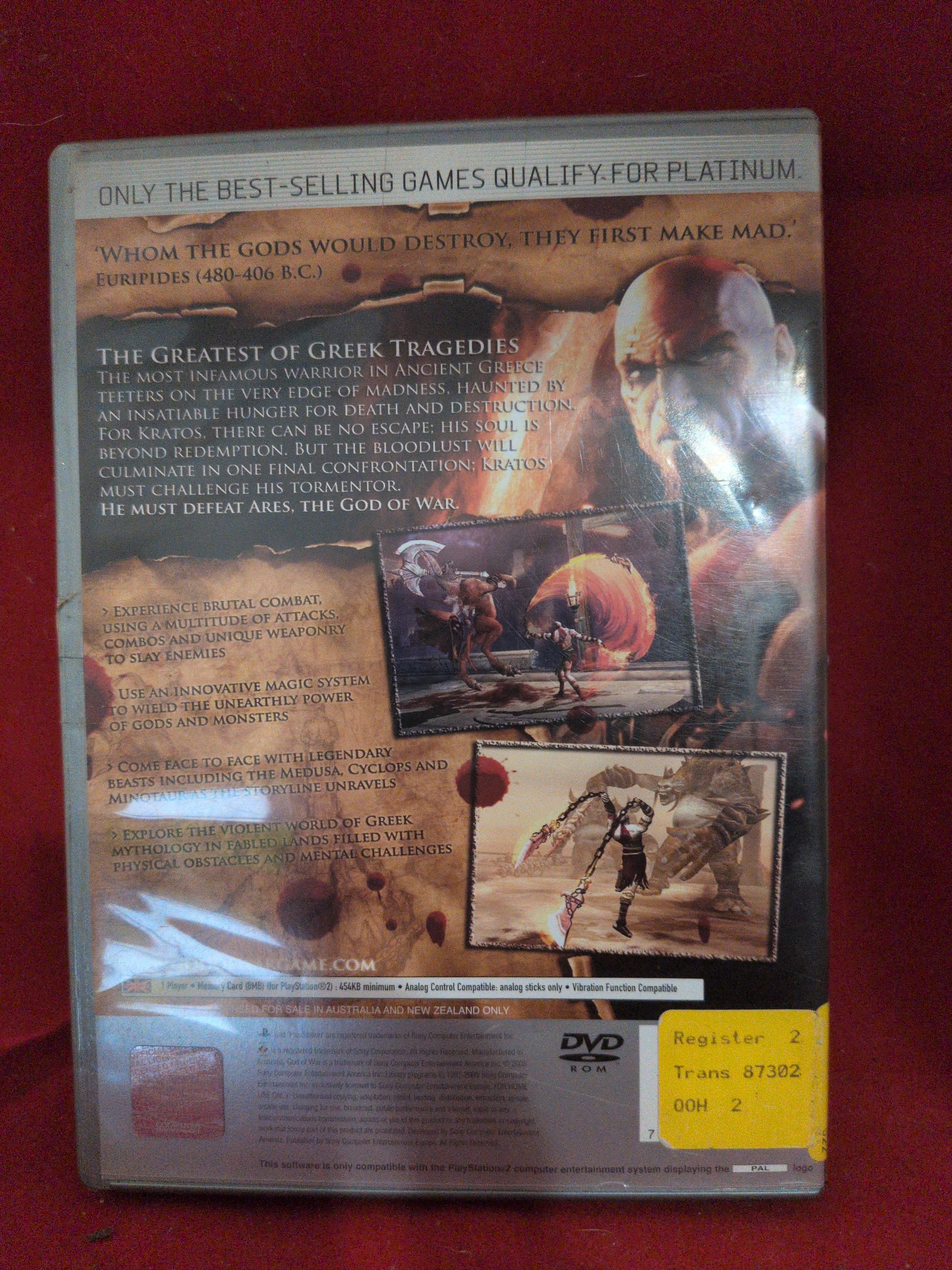 God of War PS2 PlayStation 2 - TOGA Multiverse