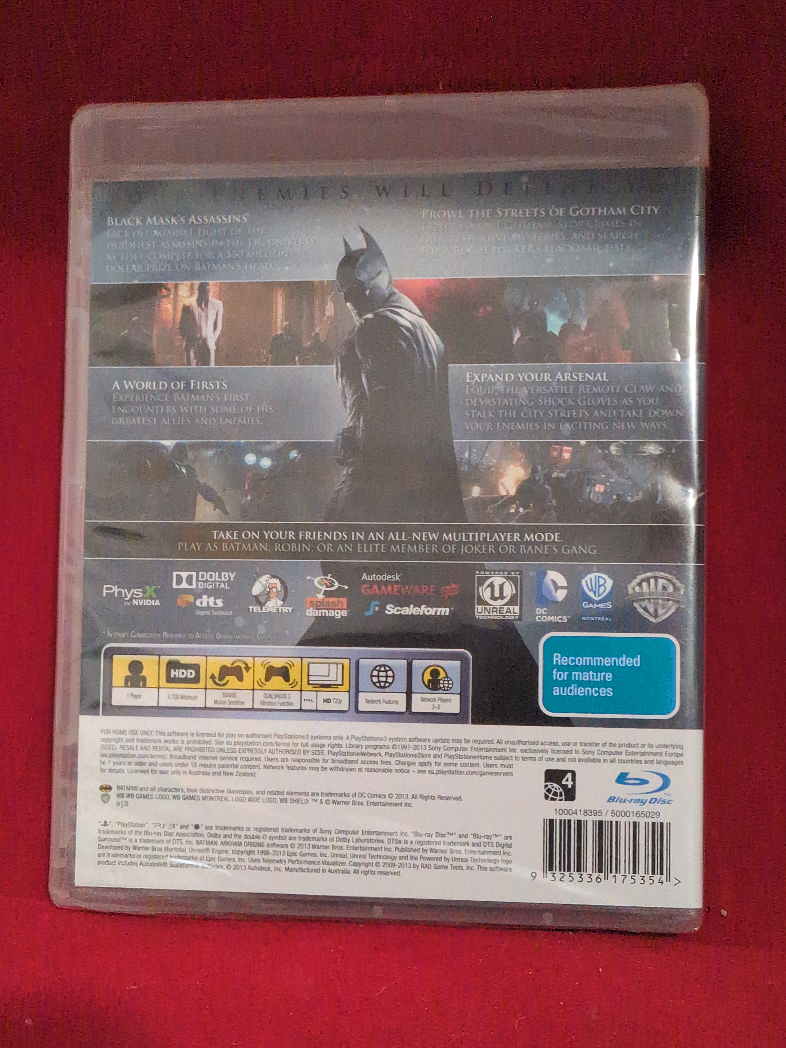 Batman Arkham Origins PS3 Playstation 3 - TOGA Multiverse