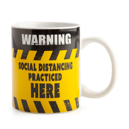 Social Distancing Warning Sign Coffee Mug - TOGA Multiverse