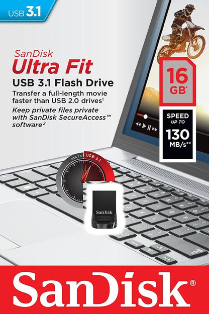 SANDISK 16GB CZ430 ULTRA FIT USB 3.1 (SDCZ430-016G) - TOGA Multiverse