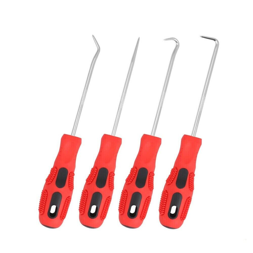 4Pc Pick Hook Set O Ring Oil Seal Remover Non-Slip Rubber Handle Red Local Stock - TOGA Multiverse