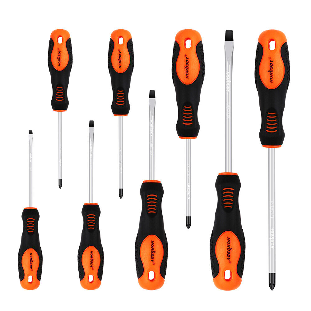 HORUSDY 8Pc Magnetic Screwdriver Set Non-slip Handle Phillips Slotted Tool New - TOGA Multiverse