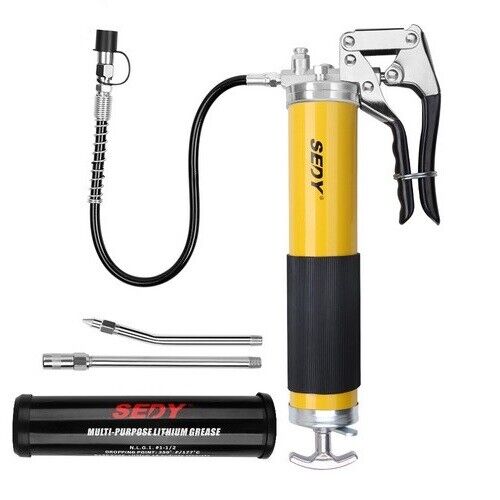 18inch Grease Gun 8000PSI Pistol Grip Flex Hose Heavy Duty Barrel With Cartridge - TOGA Multiverse