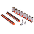 3Pc Mixed Socket Holder Set Storage Rails 1/2" 3/8" 1/4" Drive Grip Organiser - TOGA Multiverse