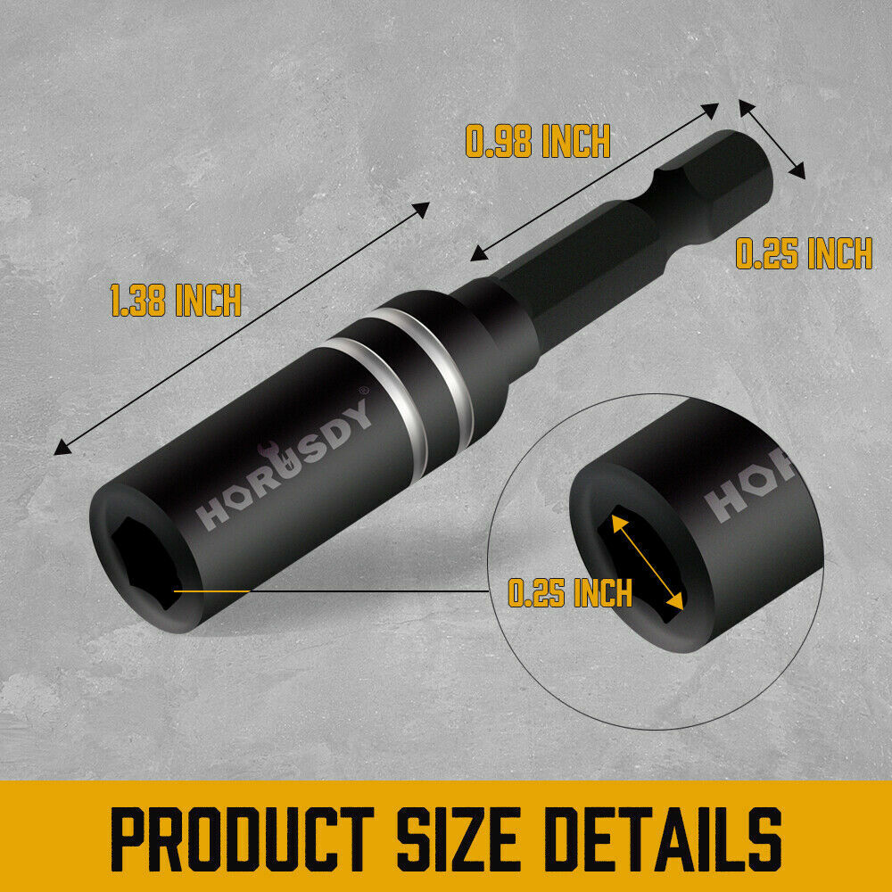 10Pc Magnetic Extension Socket Drill Bit Holder 1/4" Hex Screwdriver Nut Driver - TOGA Multiverse
