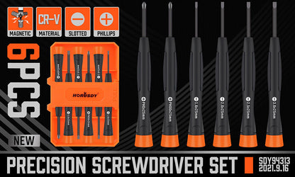 6Pc Precision Screwdriver Set Phillips Slotted Electronic PC Repair Small Driver - TOGA Multiverse