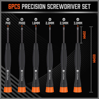 6Pc Precision Screwdriver Set Phillips Slotted Electronic PC Repair Small Driver - TOGA Multiverse