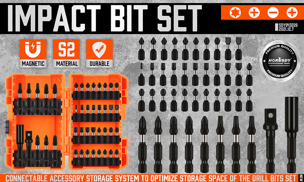 42Pc Impact Screwdriver Bit Set Magnetic Drill Holder Socket Drilling Adapter - TOGA Multiverse