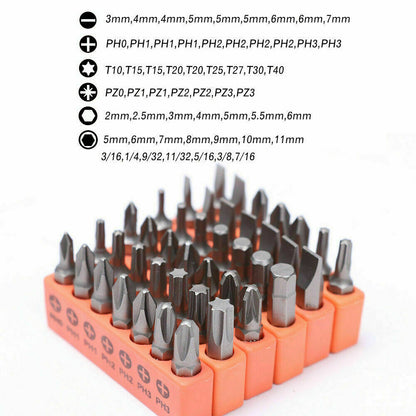 58Pc Ratchet Screwdriver Bits Set Nut Driver Setter Hex Torx Key Phillips Slot - TOGA Multiverse