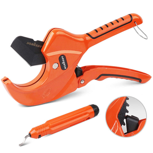 HORUSDY PVC Ratchet Cutter 64mm 2 - 1/2" Deburring Tool Rubber Handle Hand Tool - TOGA Multiverse