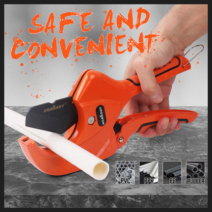 HORUSDY PVC Ratchet Cutter 64mm 2 - 1/2" Deburring Tool Rubber Handle Hand Tool - TOGA Multiverse