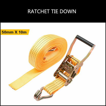 50mm x 10M Tie Down Strap Heavy Duty Ratchet Straps Trailer Boat 2000KG Loading - TOGA Multiverse