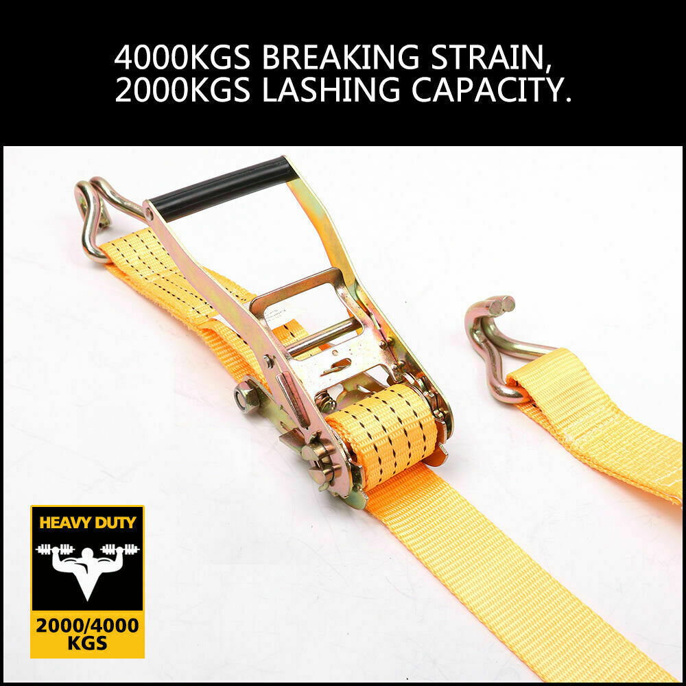 50mm x 10M Tie Down Strap Heavy Duty Ratchet Straps Trailer Boat 2000KG Loading - TOGA Multiverse