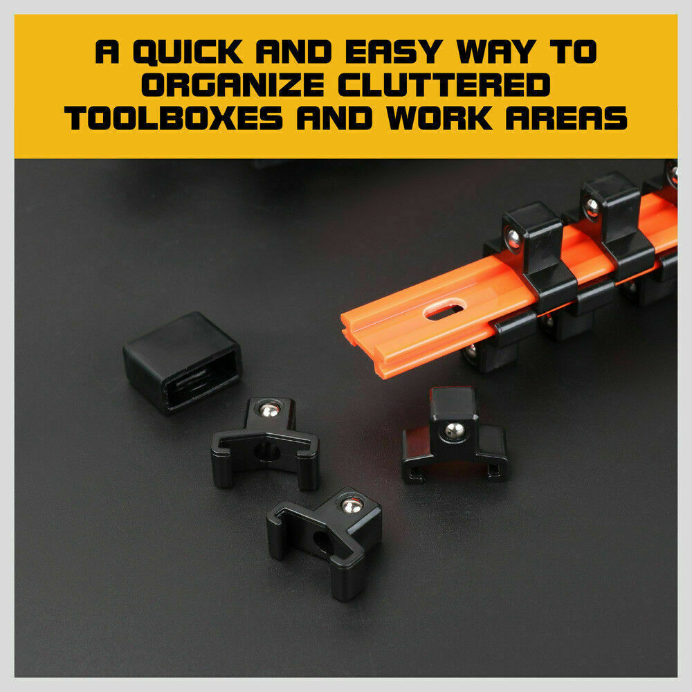 3Pc Double-Side Sockets Holder Tool Organizer Rails WorkShop Rack 1/4" 3/8" 1/2" - TOGA Multiverse