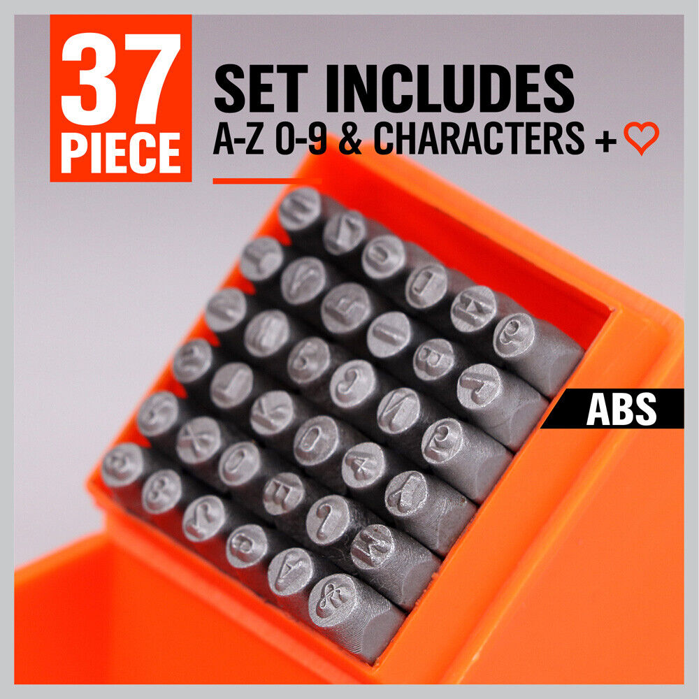 37Pcs Letter Number Stamp Punch Set DIY Hardened Ball Bearing Steel Tool 3mm - TOGA Multiverse