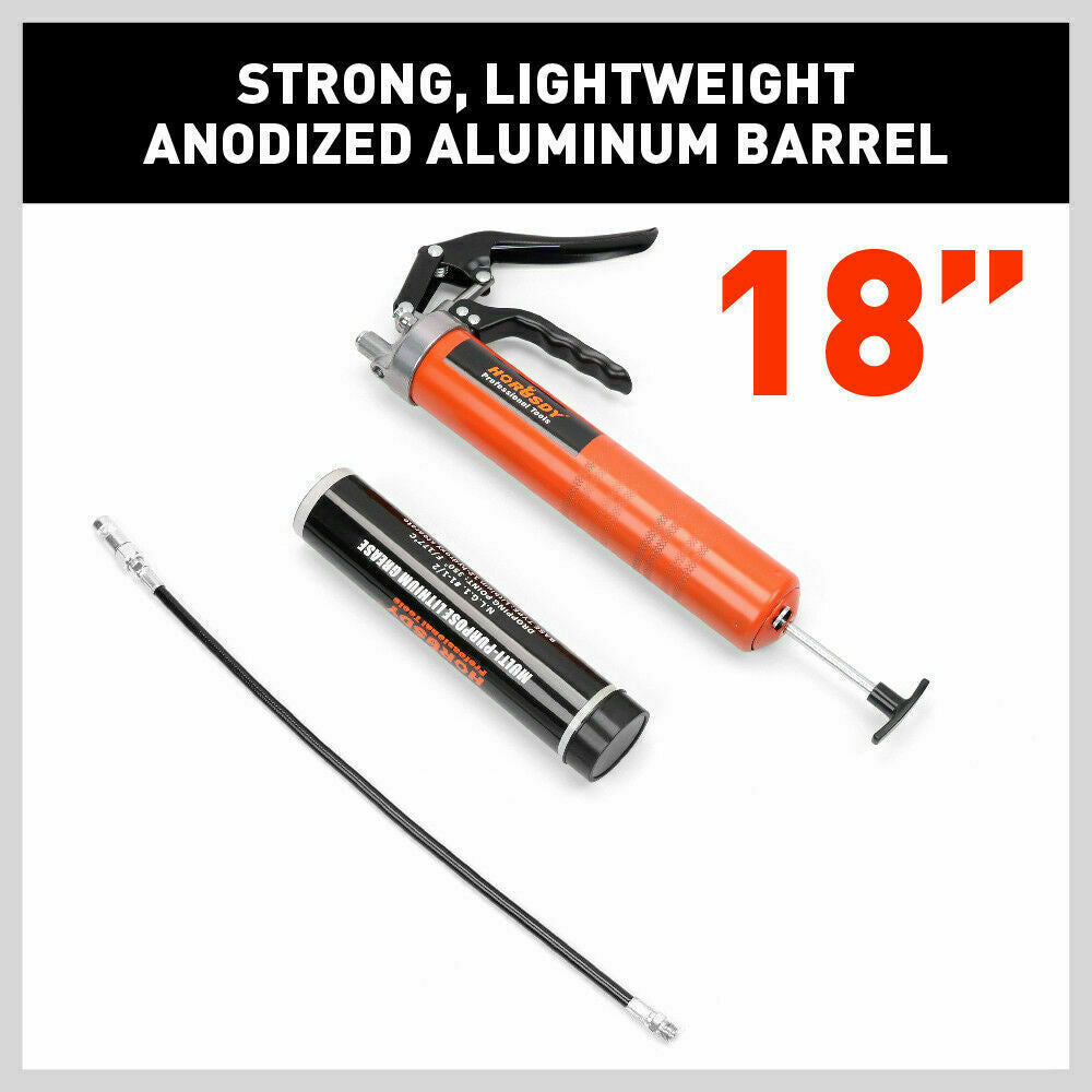 18'' Manual Pistol Grip Grease Gun Flow Pressure 4500PSI Flexi Hose & Coupler - TOGA Multiverse