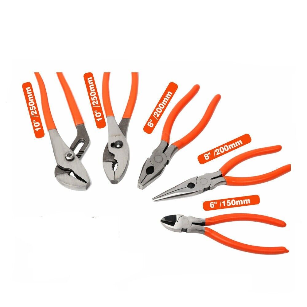 5Pc Pliers Set Diagonal Linesman Long Nose Groove Joint Slip Joint Pliers - TOGA Multiverse