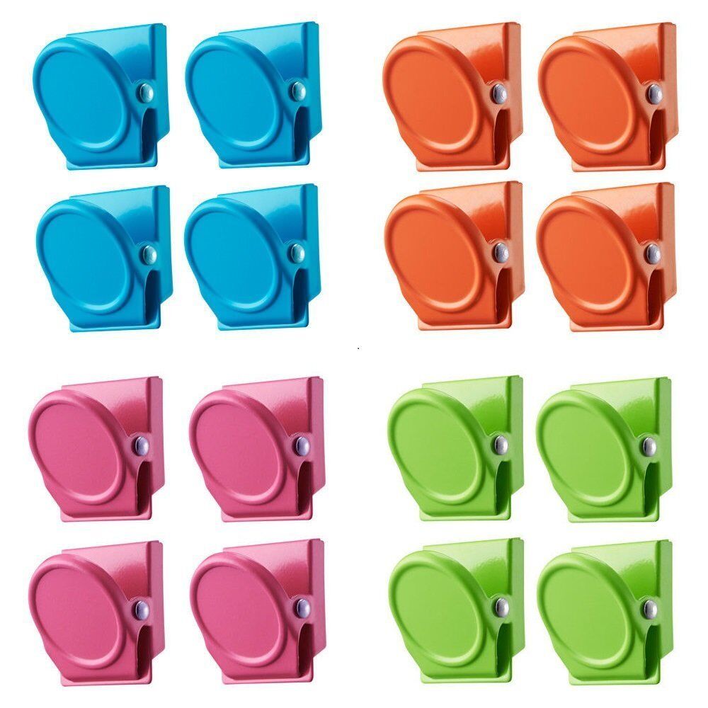 16Pc Magnetic Spring Clamps Magnet Refrigerator Clips Note Holder Fridge Tips - TOGA Multiverse