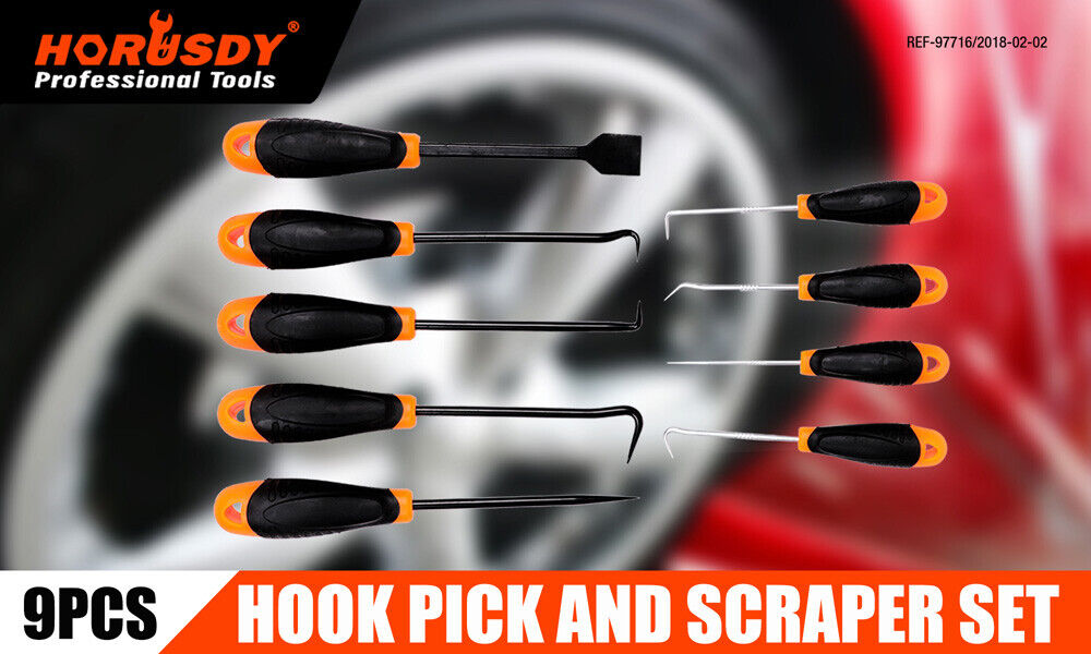 9pc Hook and Pick Tool Set Scraper ,Large Full & Small Mini Size Non-slip Handle - TOGA Multiverse