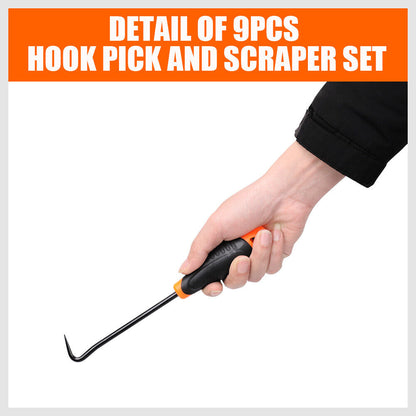 9pc Hook and Pick Tool Set Scraper ,Large Full & Small Mini Size Non-slip Handle - TOGA Multiverse