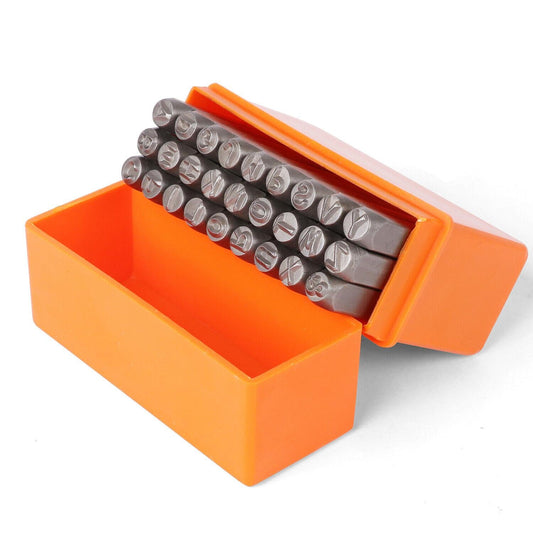 27Pc 6mm Capital Letter Stamp Punches Set Metal Plastic Wood Leather With Case - TOGA Multiverse