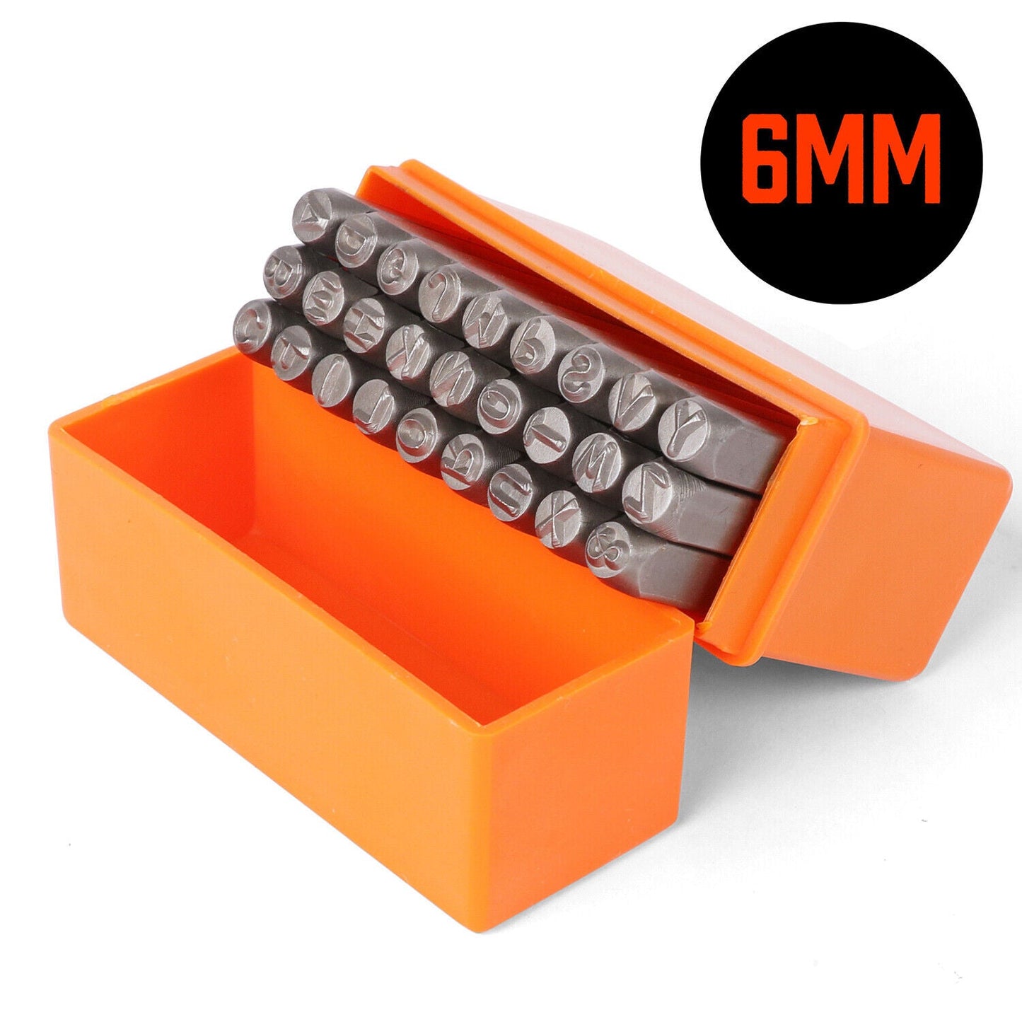 27Pc 6mm Capital Letter Stamp Punches Set Metal Plastic Wood Leather With Case - TOGA Multiverse