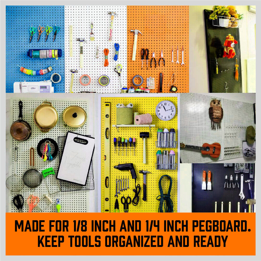 142Pc Pegboard Hooks Set Peg board Hanger Assortment Storage Trays Organizer Bin - TOGA Multiverse