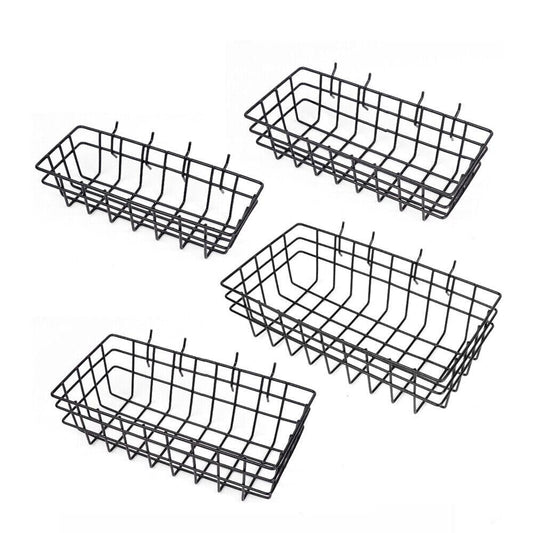 4Pc Pegboard Baskets Set Storage Bins Peg Board Organizer 4 Size Display Hangers - TOGA Multiverse