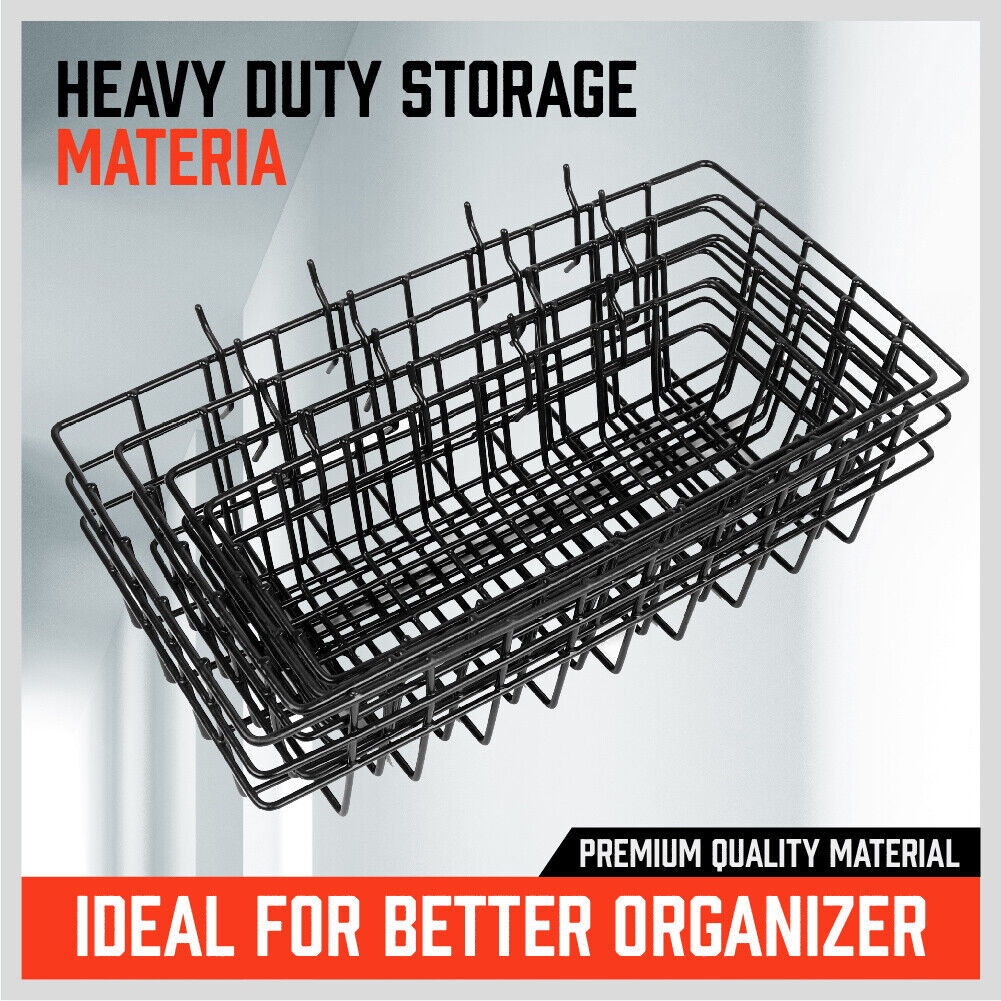 4Pc Pegboard Baskets Set Storage Bins Peg Board Organizer 4 Size Display Hangers - TOGA Multiverse