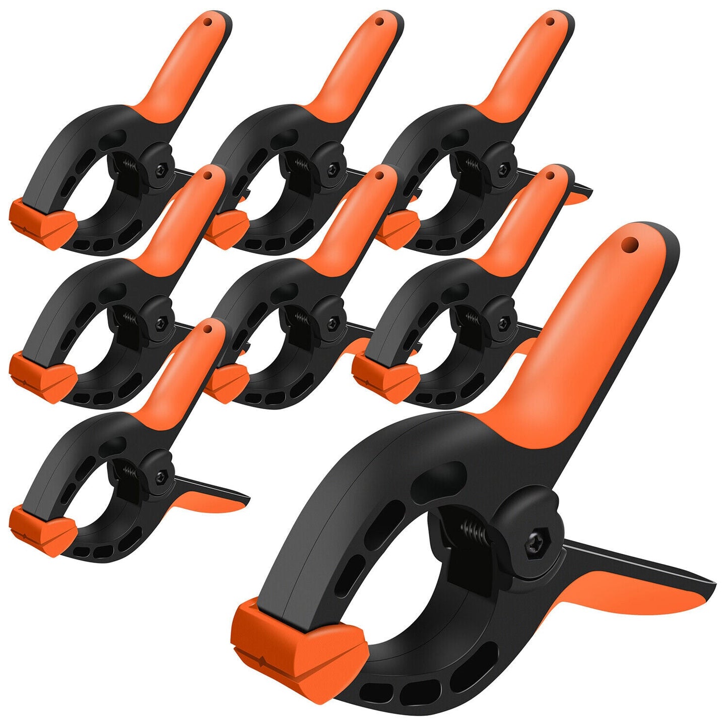 HORUSDY 8Pc Spring Clamp Set Quick Grip Plastic Non-Slip Nylon Clips Woodworking - TOGA Multiverse