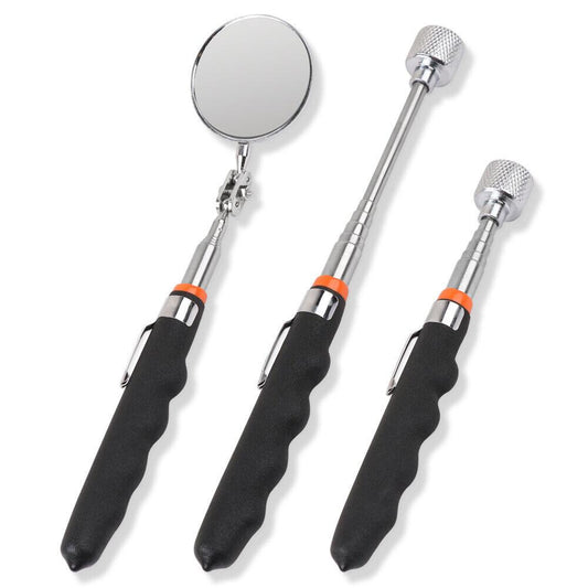 3Pc Magnetic Pick Up Tool & Swivel Inspection Mirror Telescoping Rod Heavy Duty - TOGA Multiverse