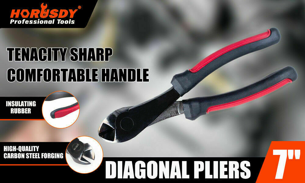7" Flush Side Cutter Diagonal Cut Pliers Plastic Nippers Cutting Insulated Tool - TOGA Multiverse