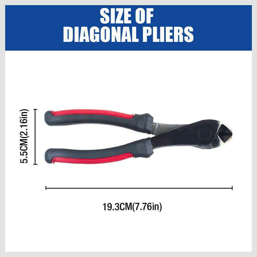 7" Flush Side Cutter Diagonal Cut Pliers Plastic Nippers Cutting Insulated Tool - TOGA Multiverse