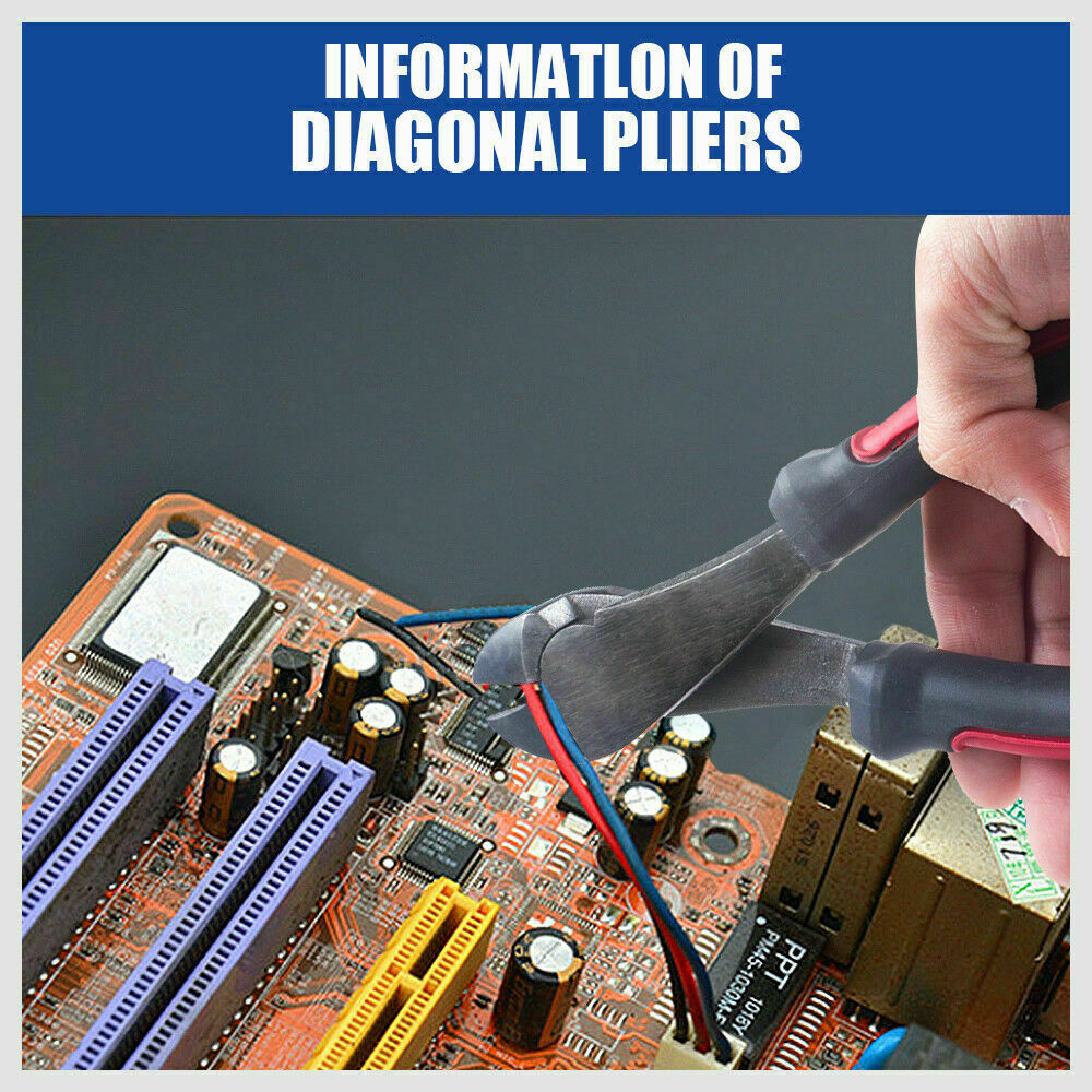 7" Flush Side Cutter Diagonal Cut Pliers Plastic Nippers Cutting Insulated Tool - TOGA Multiverse