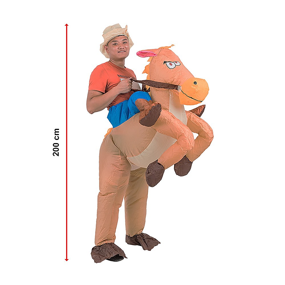 COWBOY Fancy Dress Inflatable Suit -Fan Operated Costume - TOGA Multiverse